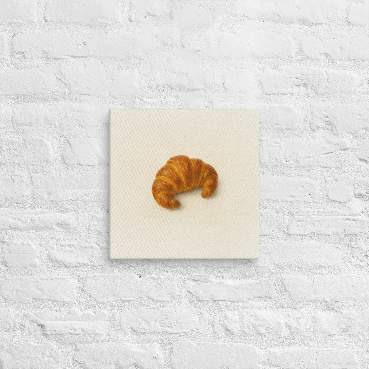 Product mockuCroissant Canvas Print – Cozy & Quirky Wall Decorp