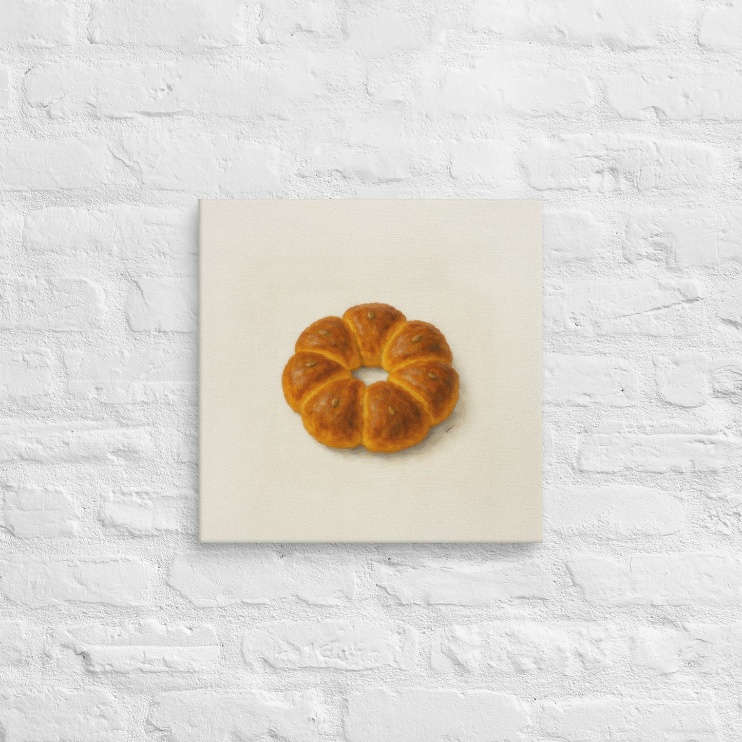 Product Couronne Canvas Print – Whimsical Bread Wall Artmockup