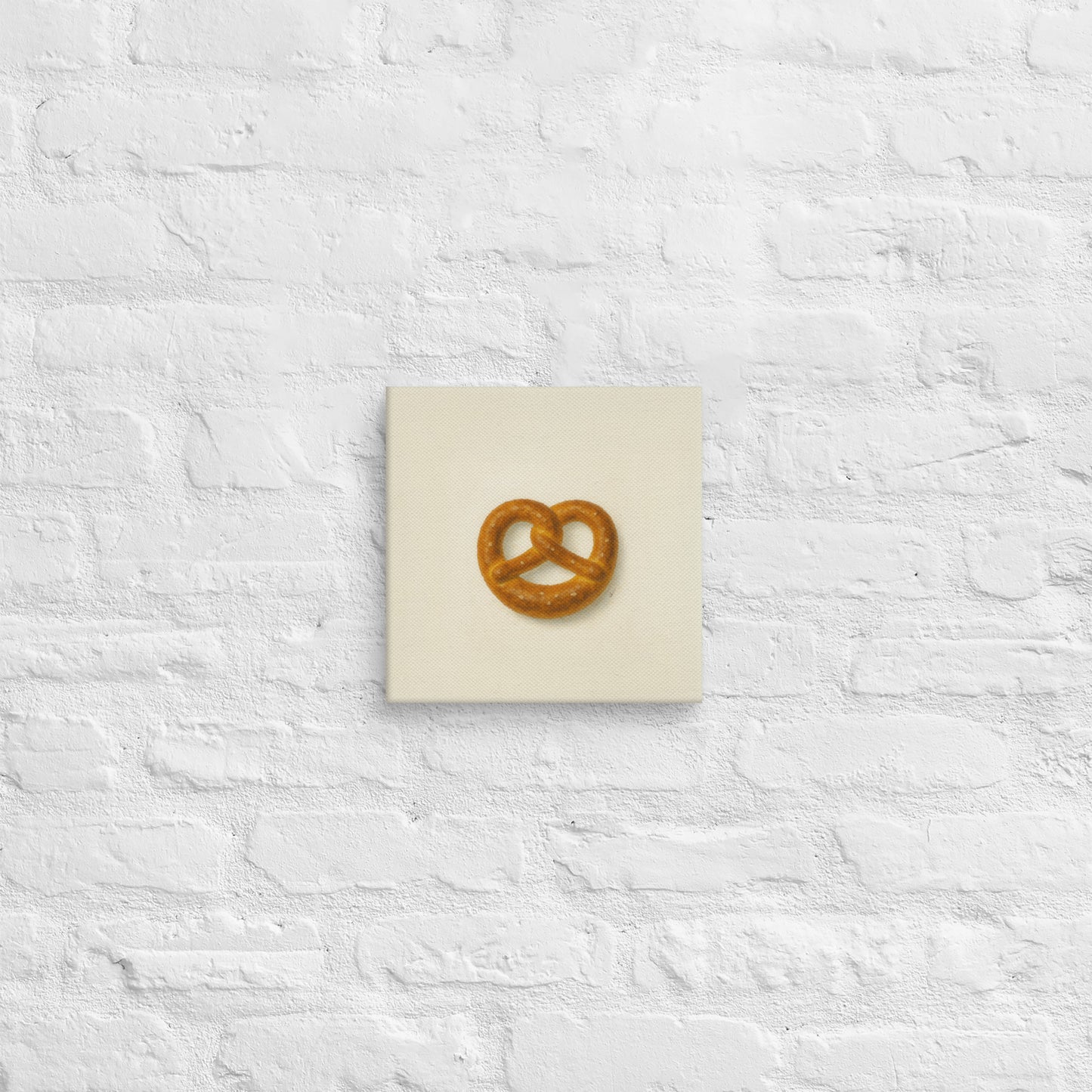 Product mockPretzel Canvas Print – Funny Minimalist Wall Artup