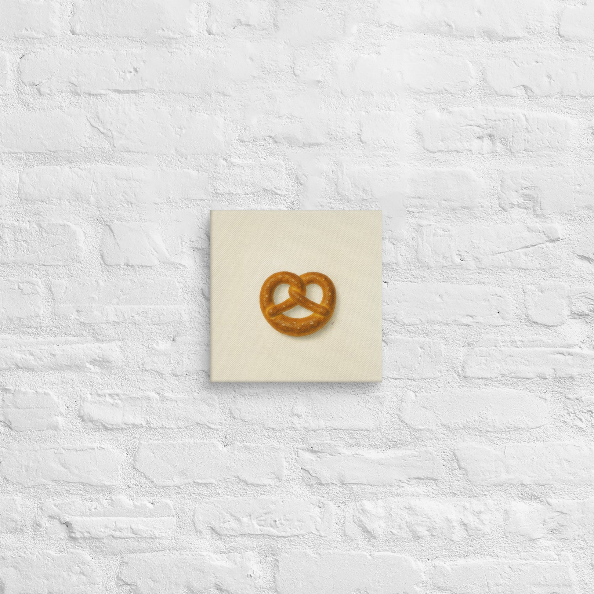 Product mockPretzel Canvas Print – Funny Minimalist Wall Artup