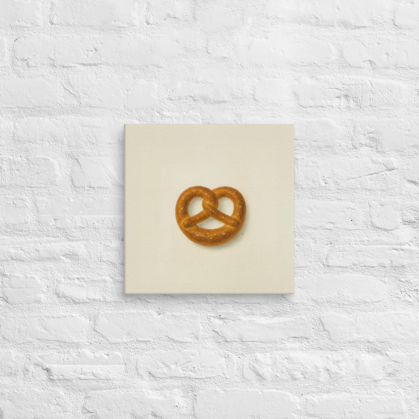 Product Pretzel Canvas Print – Funny Minimalist Wall Artmockup