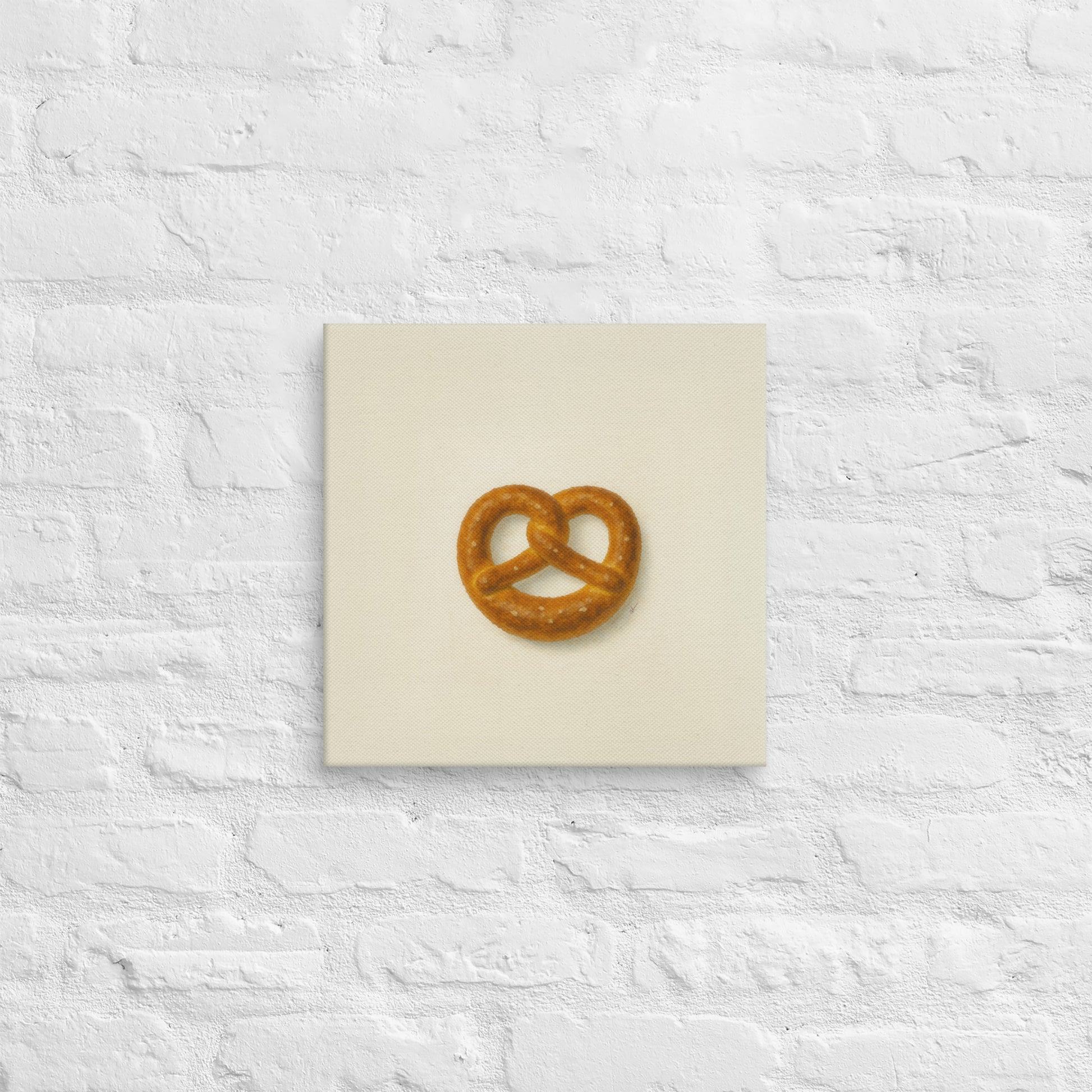 Product Pretzel Canvas Print – Funny Minimalist Wall Artmockup