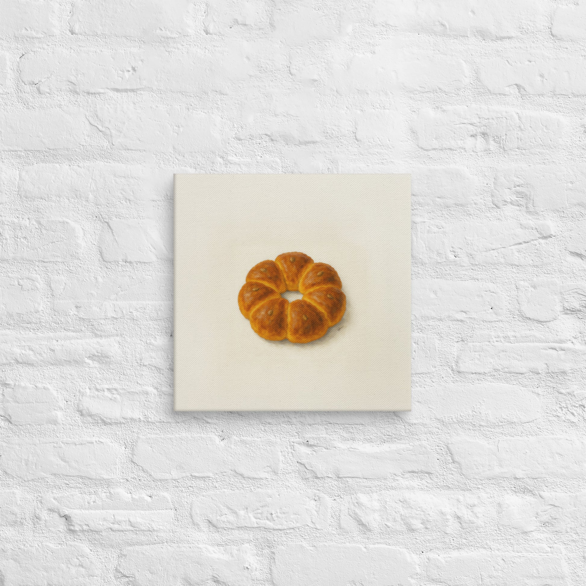 ProdCouronne Canvas Print – Whimsical Bread Wall Artuct mockup