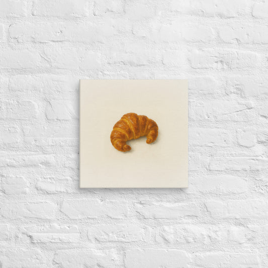 Product mockuCroissant Canvas Print – Cozy & Quirky Wall Decorp