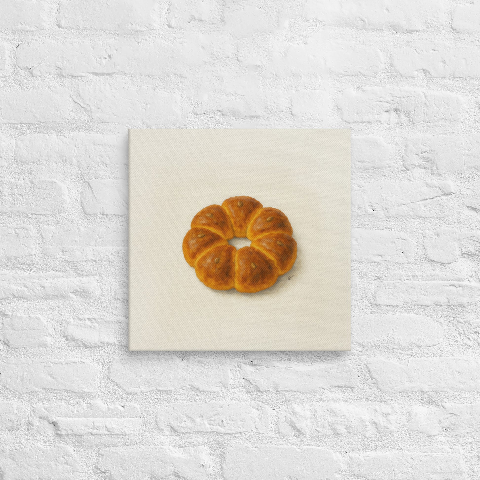 Product Couronne Canvas Print – Whimsical Bread Wall Artmockup