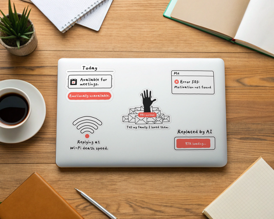 Buried Under Emails Stickers