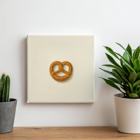 Pretzel Canvas Print – Funny Minimalist Wall Art