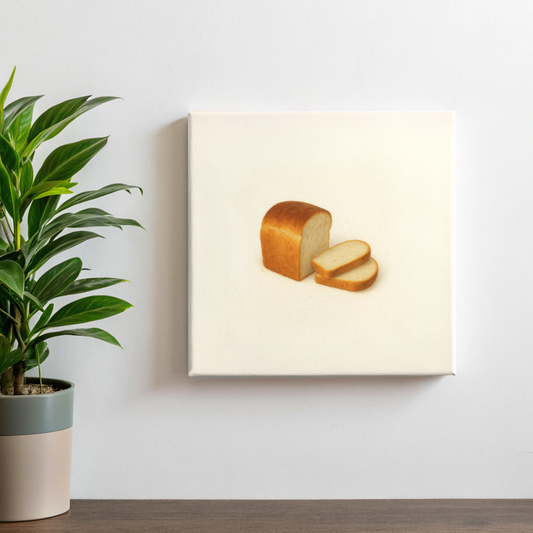 Bread Oil Painting Wall Art – Funny Emotional Decor