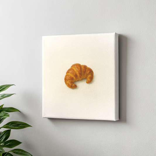 Croissant Canvas Print – Cozy & Quirky Wall Decor