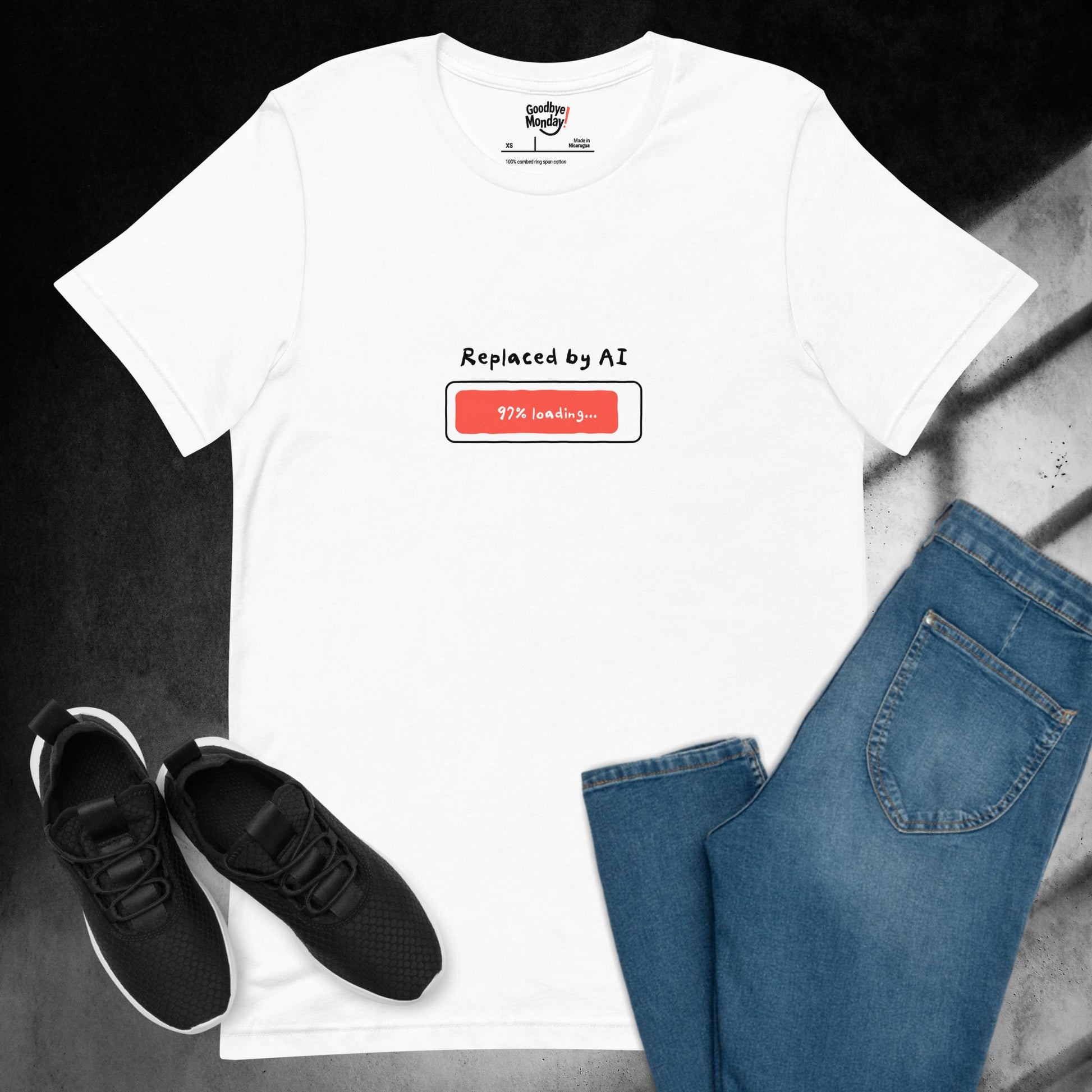 ProduReplaced by AI T-Shirt – Mood: 97% Out of Officect mockup