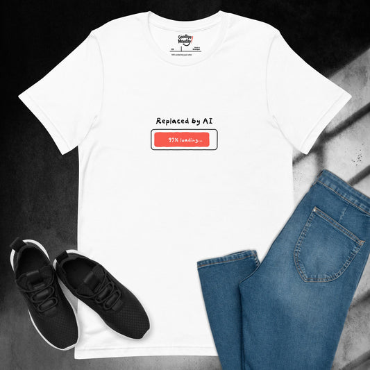 ProduReplaced by AI T-Shirt – Mood: 97% Out of Officect mockup